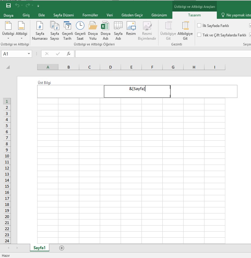 Excel’de Sayfa Numarası Nasıl Eklenir?