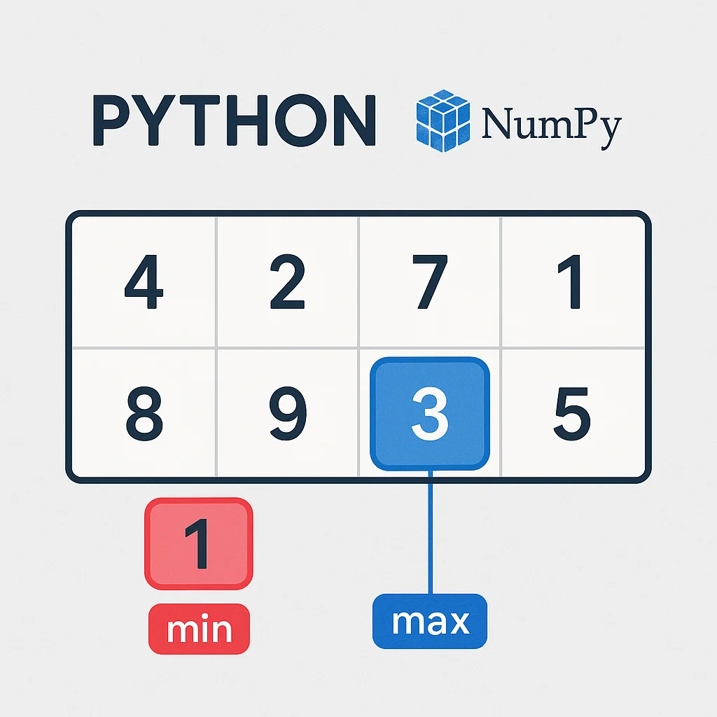 NumPy En Büyük Ve En Küçük Değer Bulma