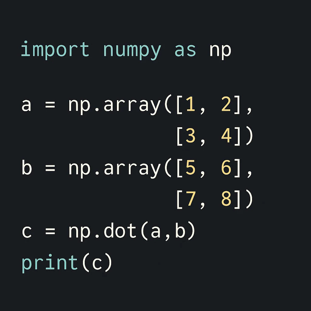 NumPy Matrix Çarpımı Nasıl Yapılır