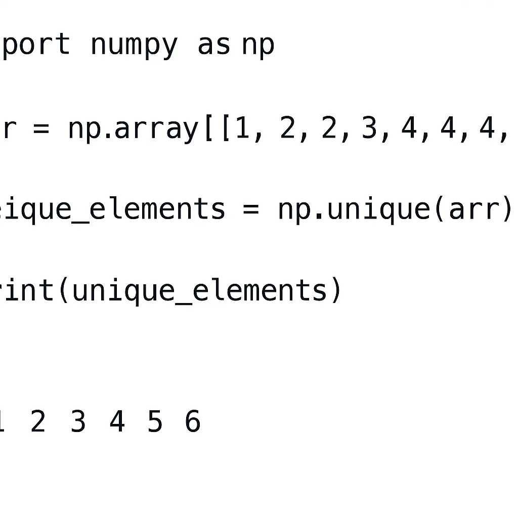 NumPy Unique Kullanımı